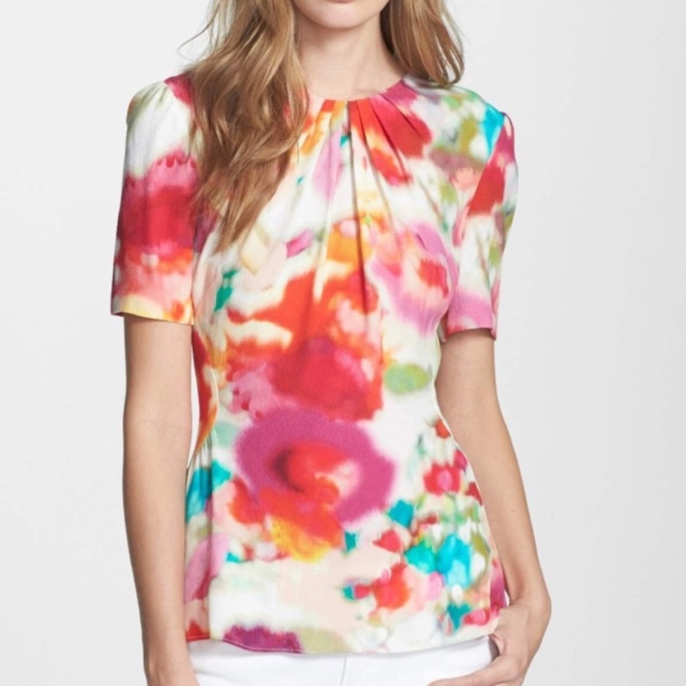 Kate Spade | Watercolor Peplum Blouse